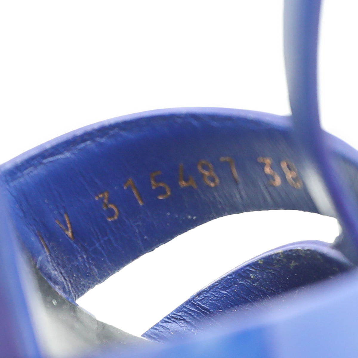YSL Blue Tribute Sandal 38