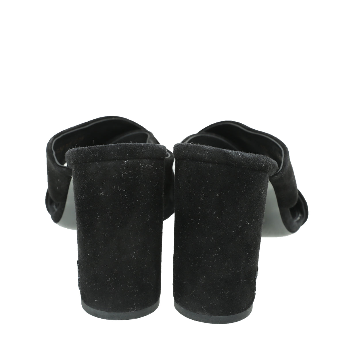 YSL Black Suede Loulou Mules 37.5