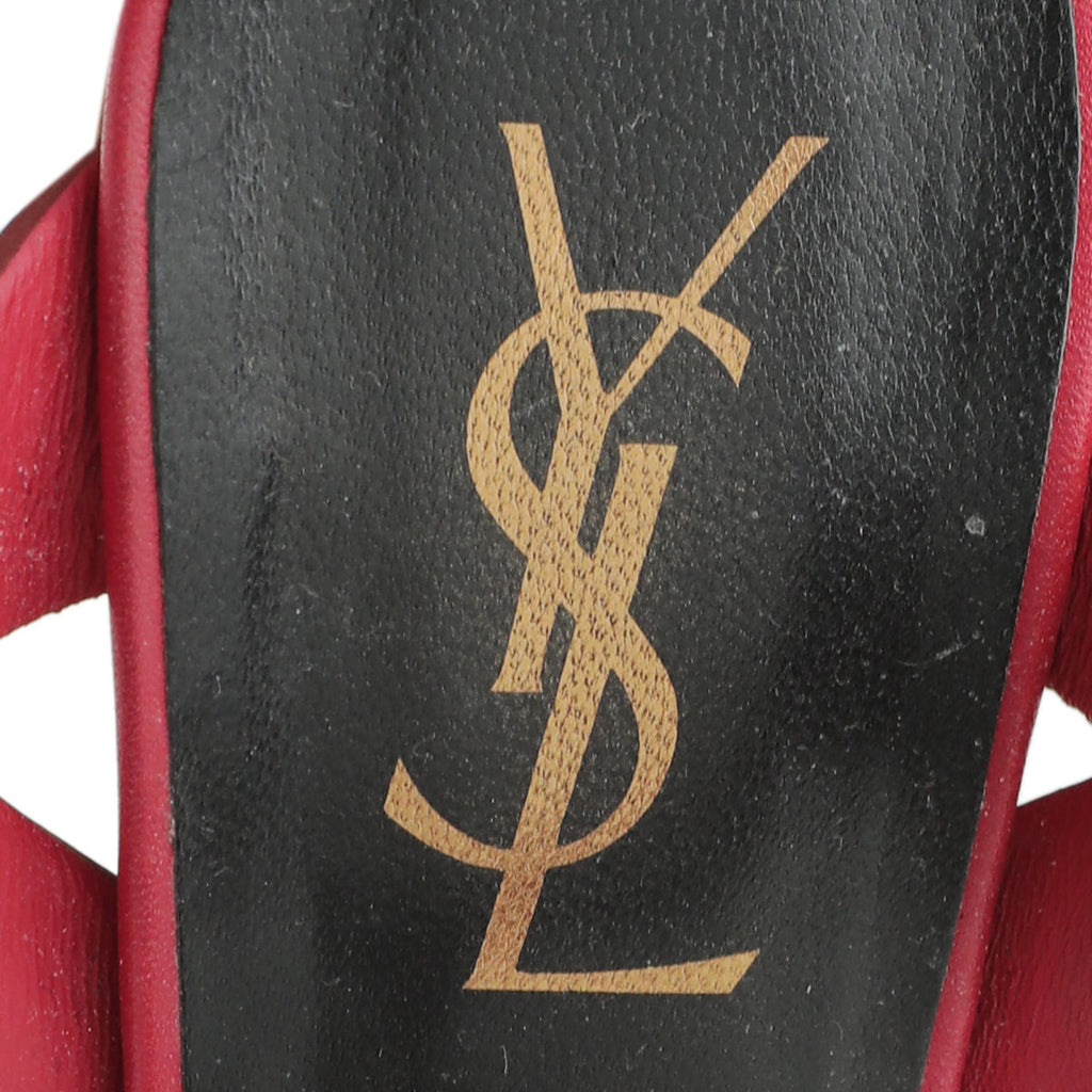 YSL Red Tribute Sandal 38