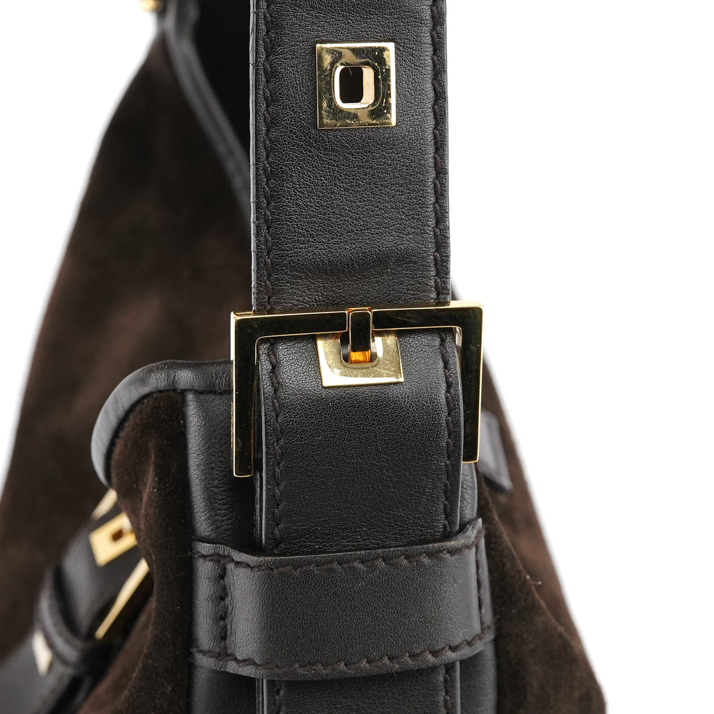 Brown Suede Leather Shoulder Bag