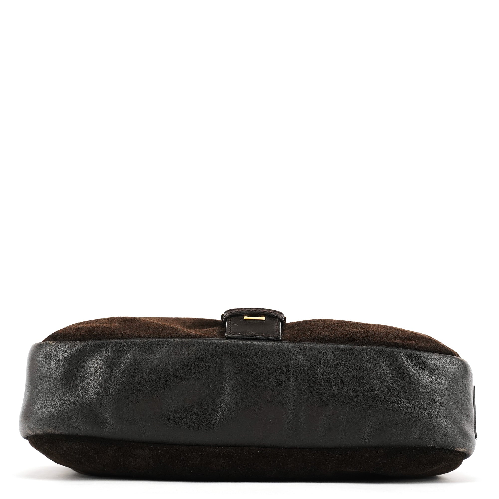 Brown Suede Leather Shoulder Bag