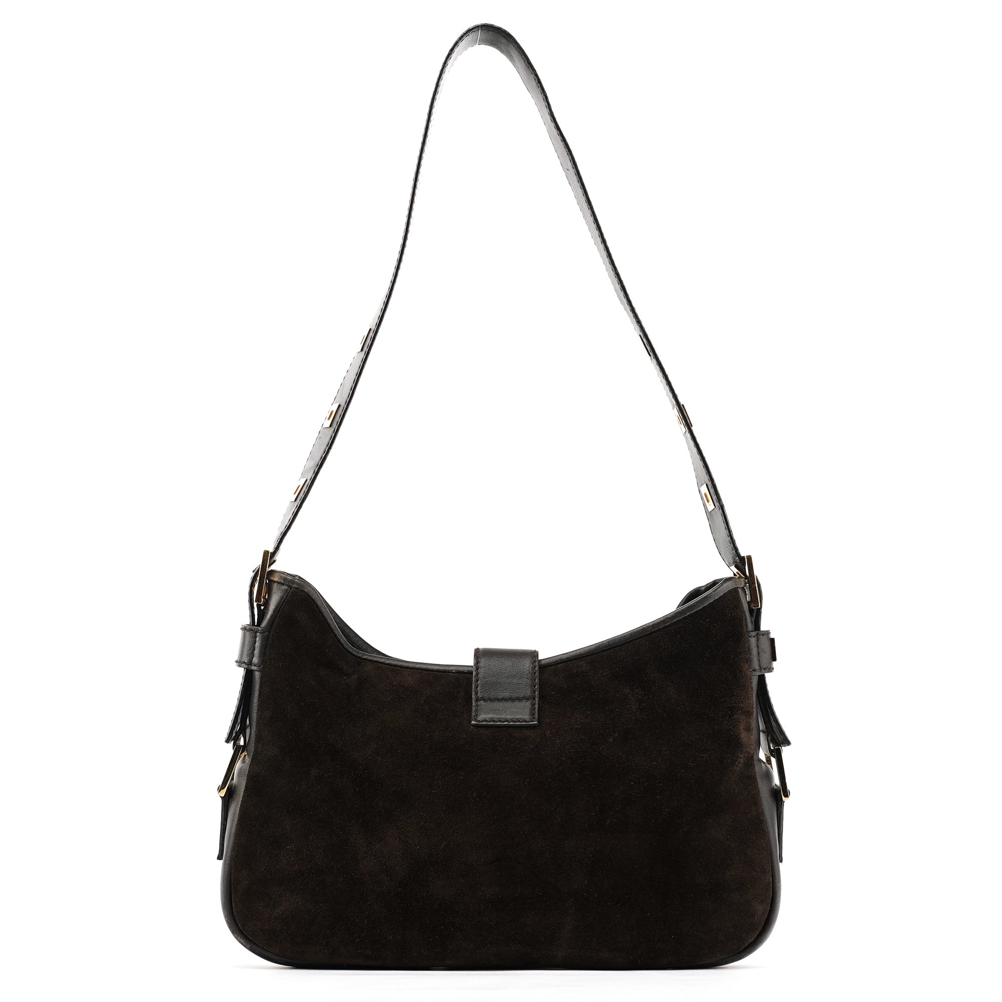 Brown Suede Leather Shoulder Bag
