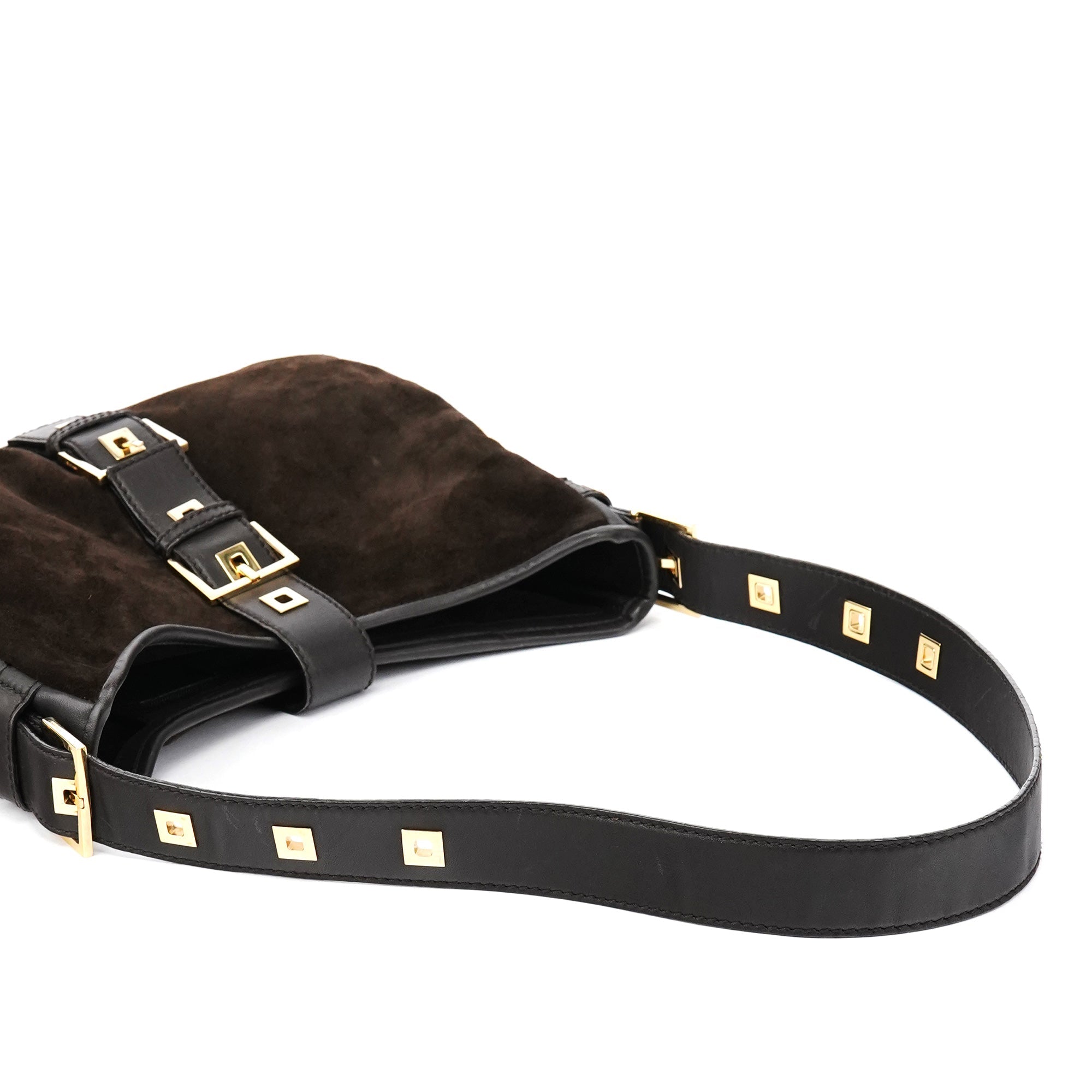 Brown Suede Leather Shoulder Bag