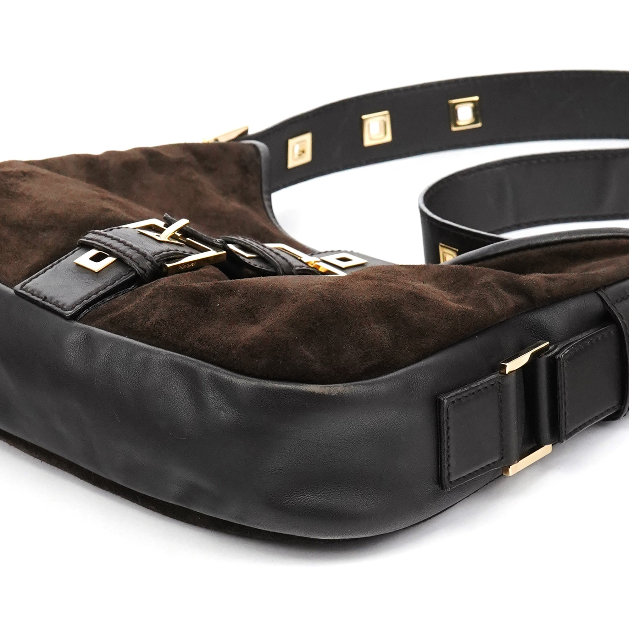 Brown Suede Leather Shoulder Bag