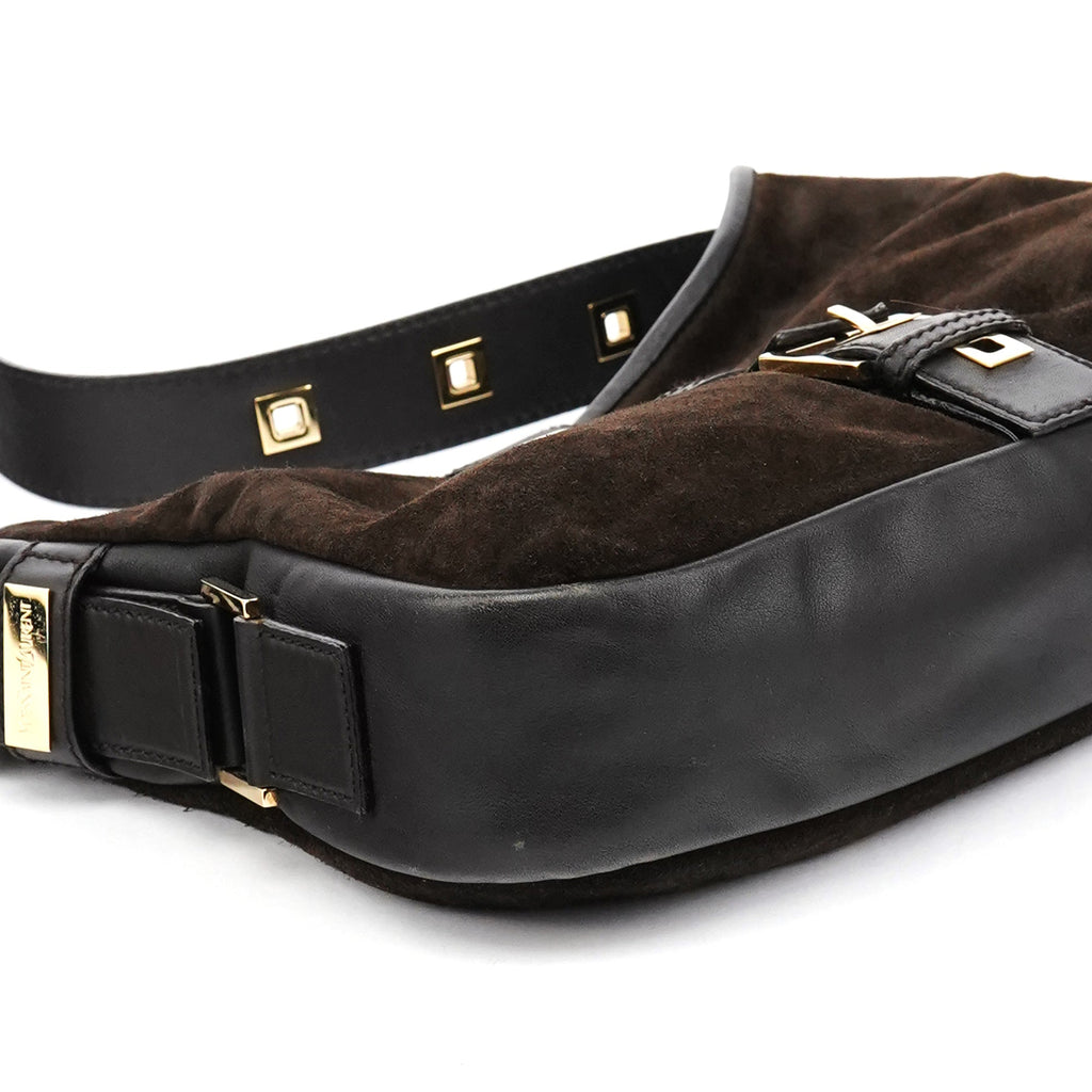Brown Suede Leather Shoulder Bag