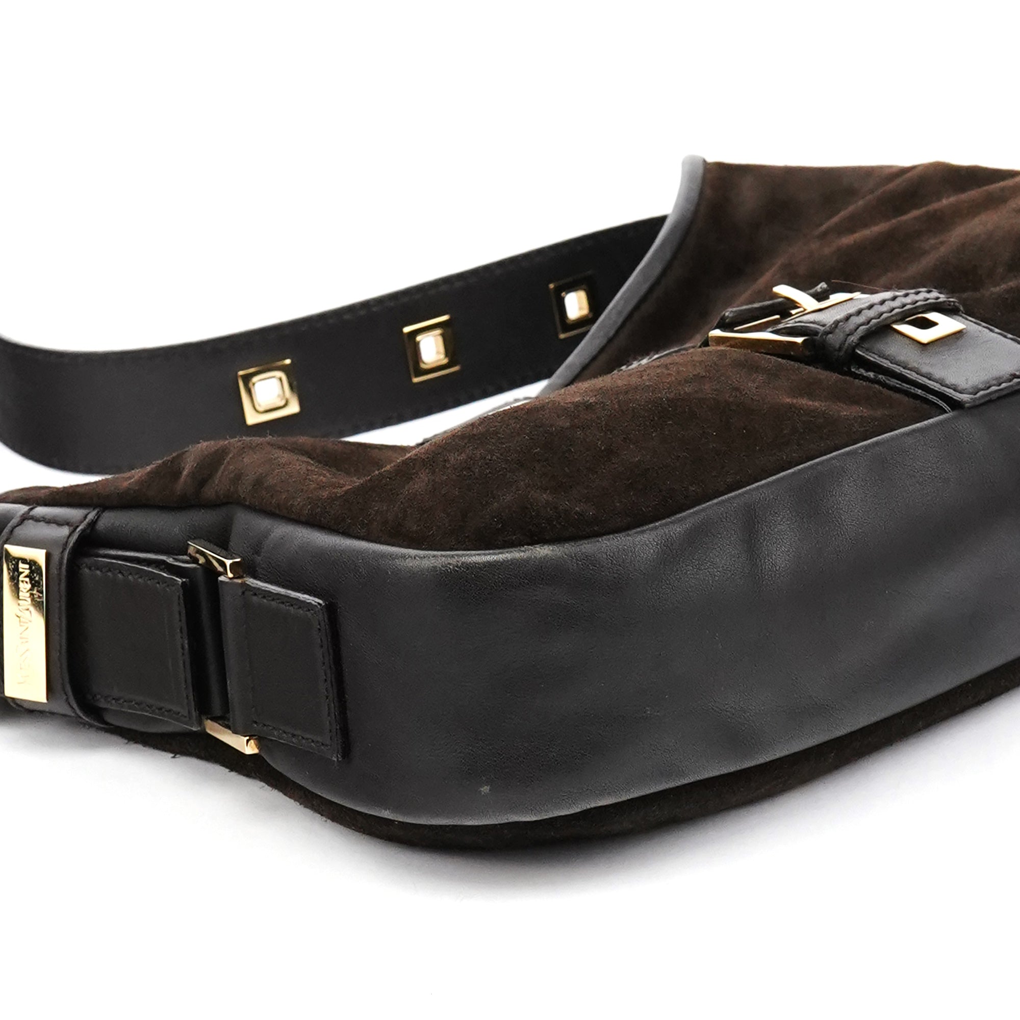 Brown Suede Leather Shoulder Bag
