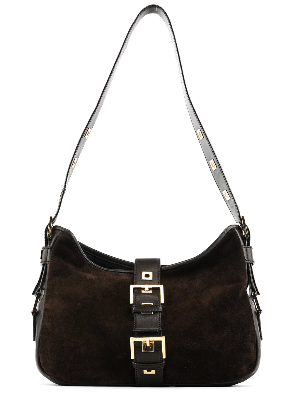 Brown Suede Leather Shoulder Bag