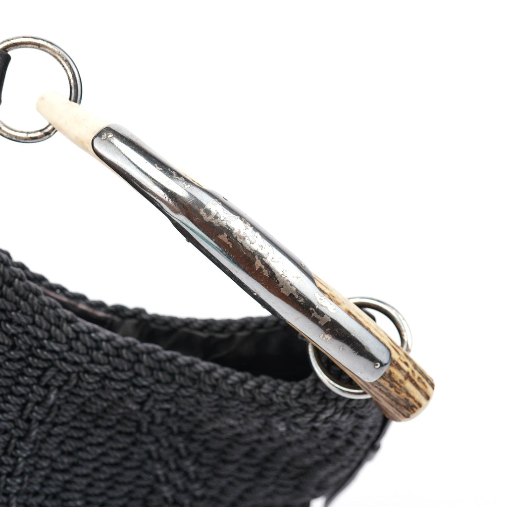 107203 Black Braided Rope Mombasa Shoulder Bag