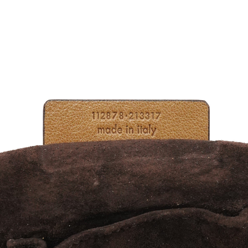 2003 Light Brown Suede Ruffle Nadja Shoulder Bag