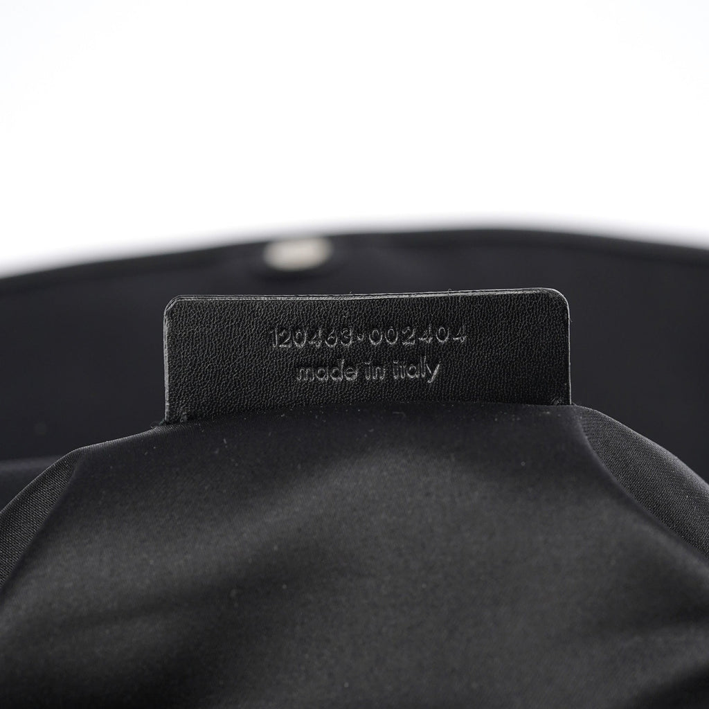 120463 Black Nylon Velvet Shoulder Bag