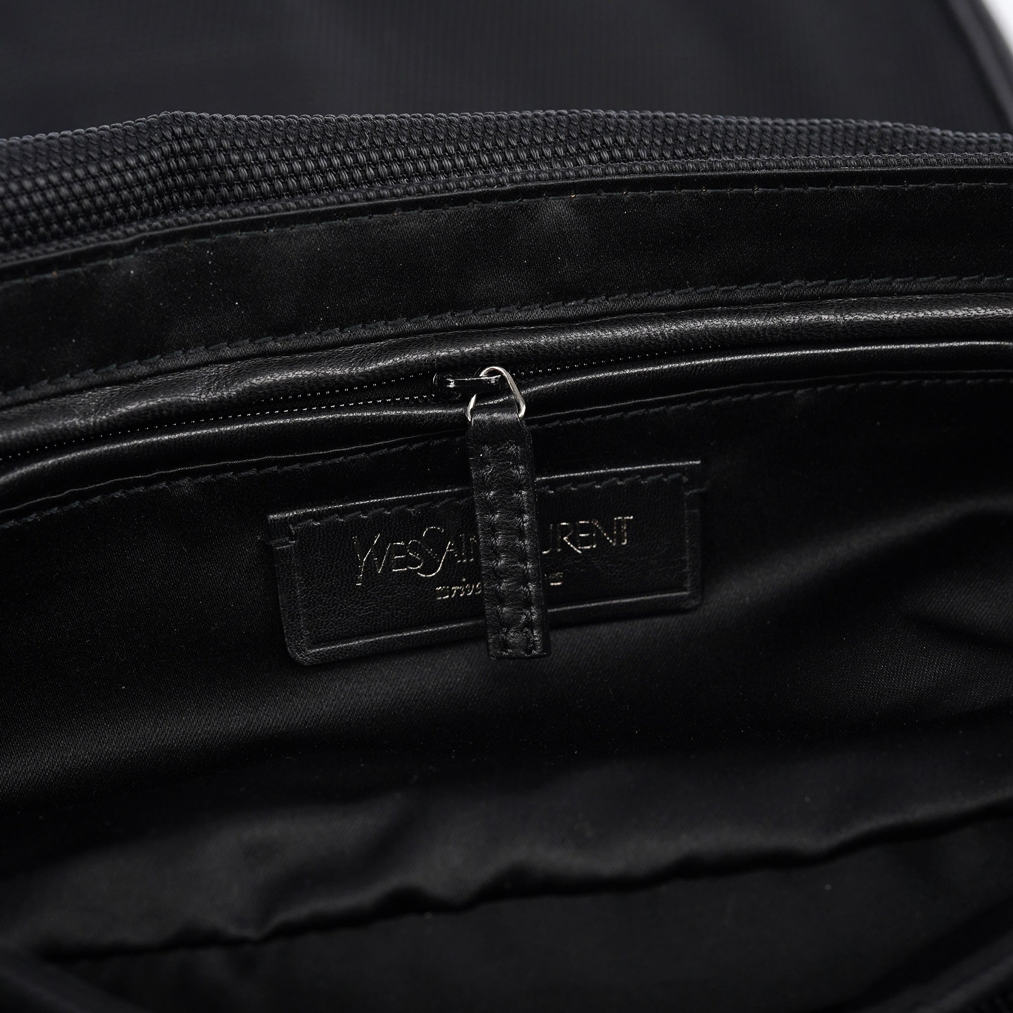 120463 Black Nylon Velvet Shoulder Bag
