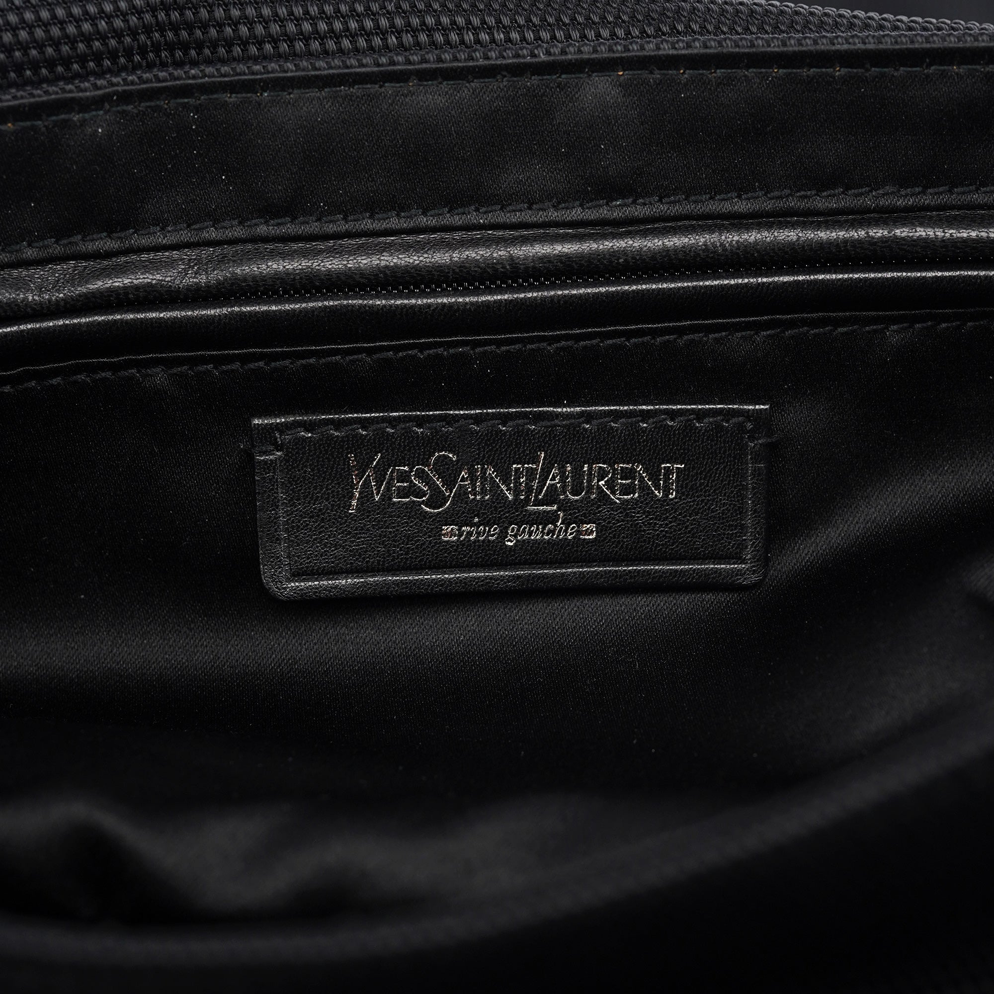 120463 Black Nylon Velvet Shoulder Bag