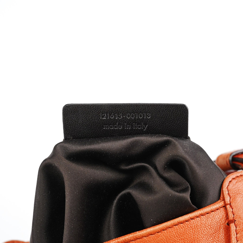 121615 Orange Leather Mombasa Shoulder Bag