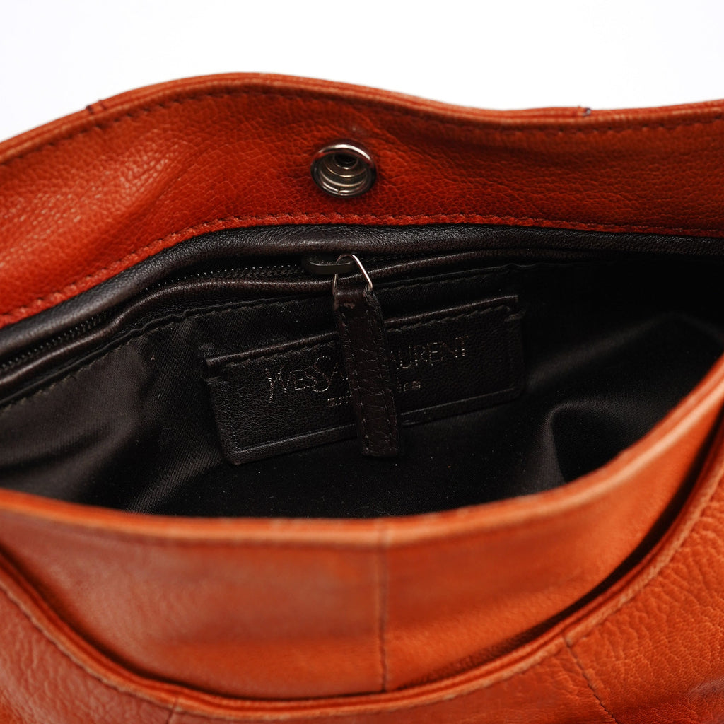 121615 Orange Leather Mombasa Shoulder Bag