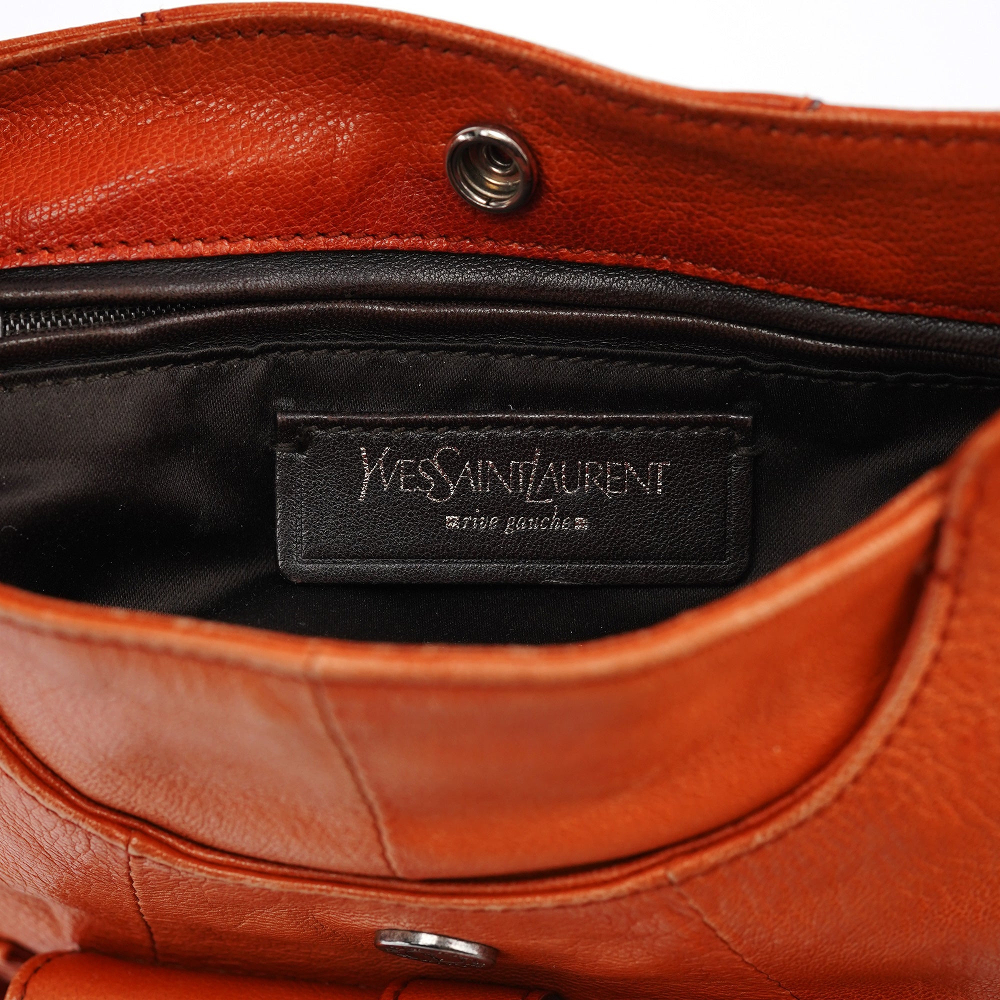 121615 Orange Leather Mombasa Shoulder Bag