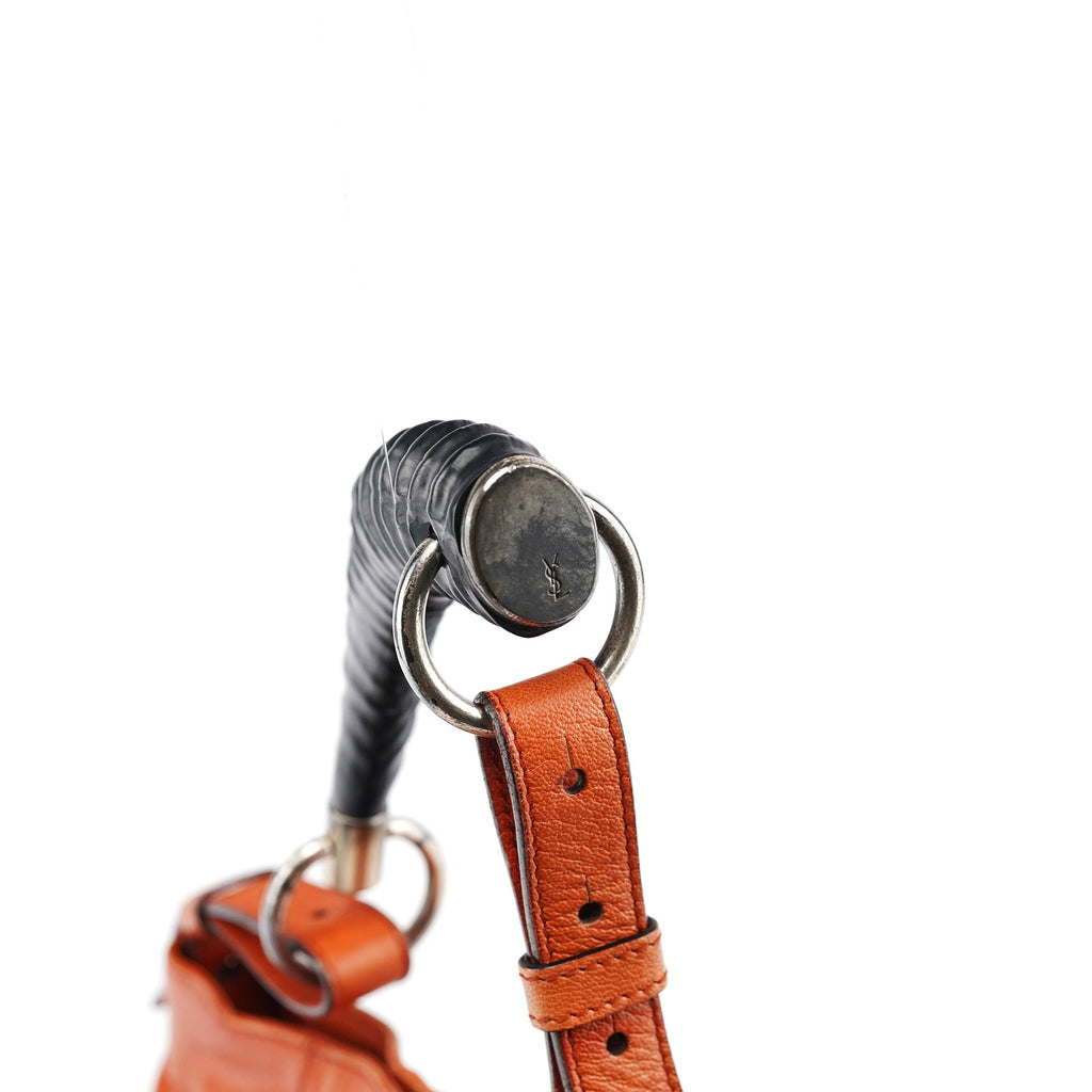 121615 Orange Leather Mombasa Shoulder Bag