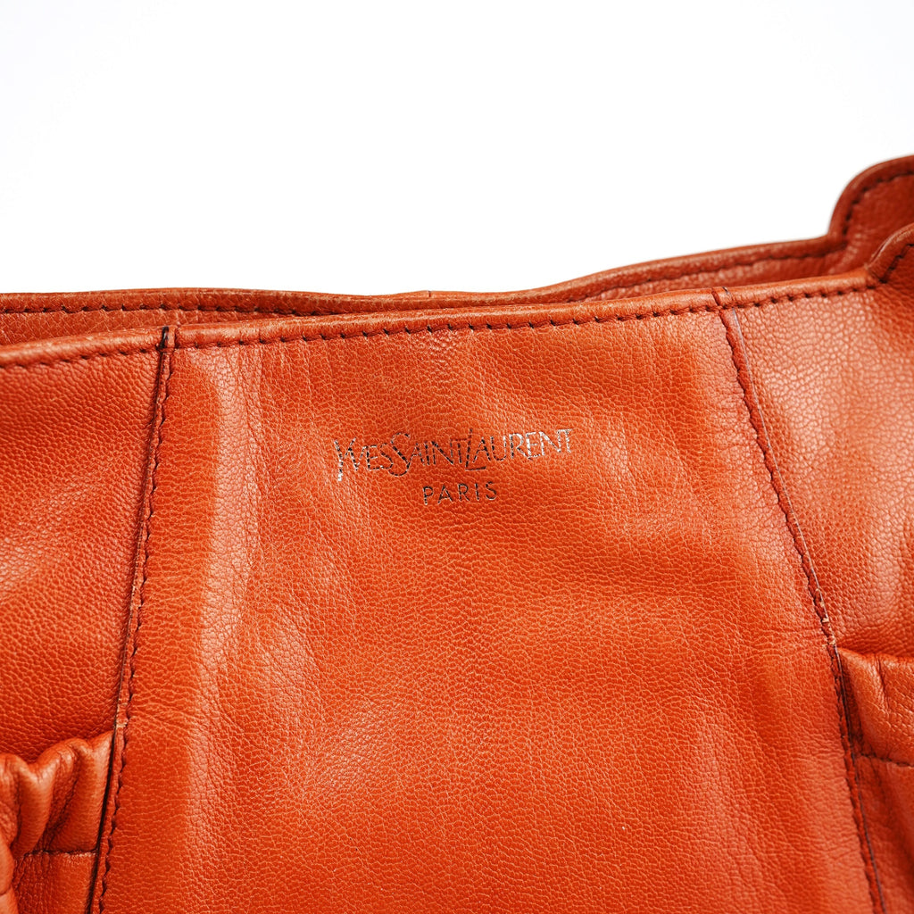 121615 Orange Leather Mombasa Shoulder Bag