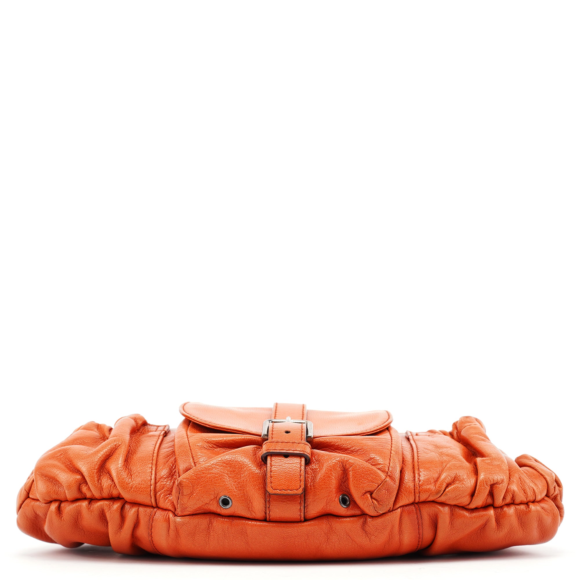 121615 Orange Leather Mombasa Shoulder Bag