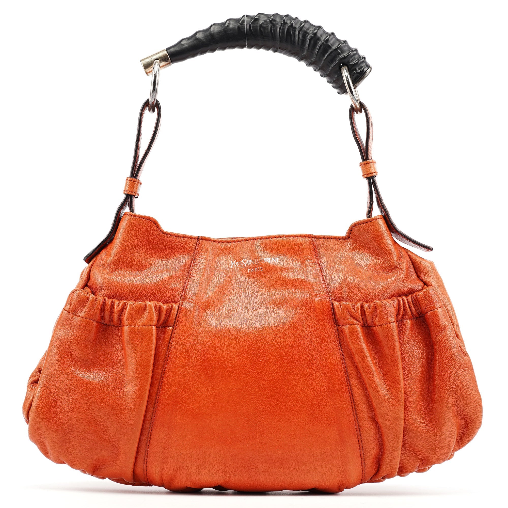 121615 Orange Leather Mombasa Shoulder Bag