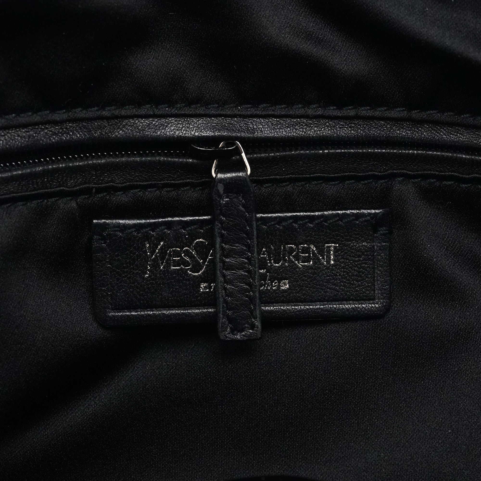 123435 Black Canvas Velvet YSL Tote Bag