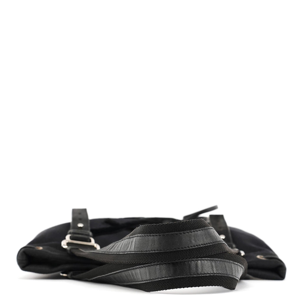 123435 Black Canvas Velvet YSL Tote Bag