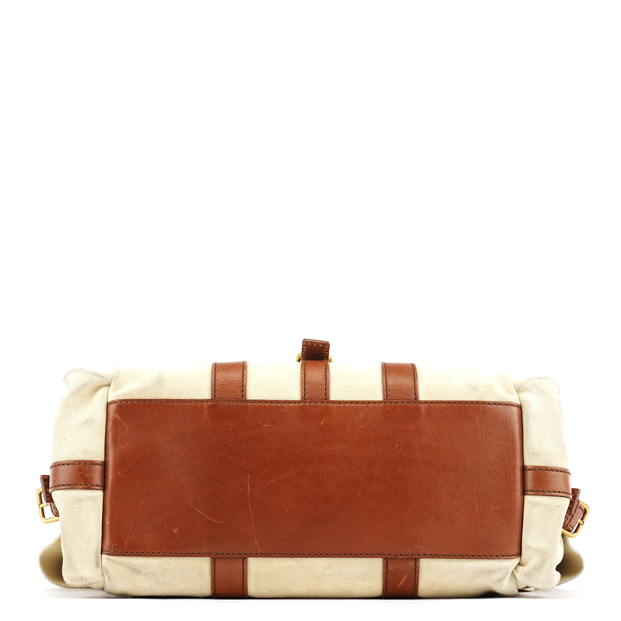 146878 Beige Suede Leather Travel Bag