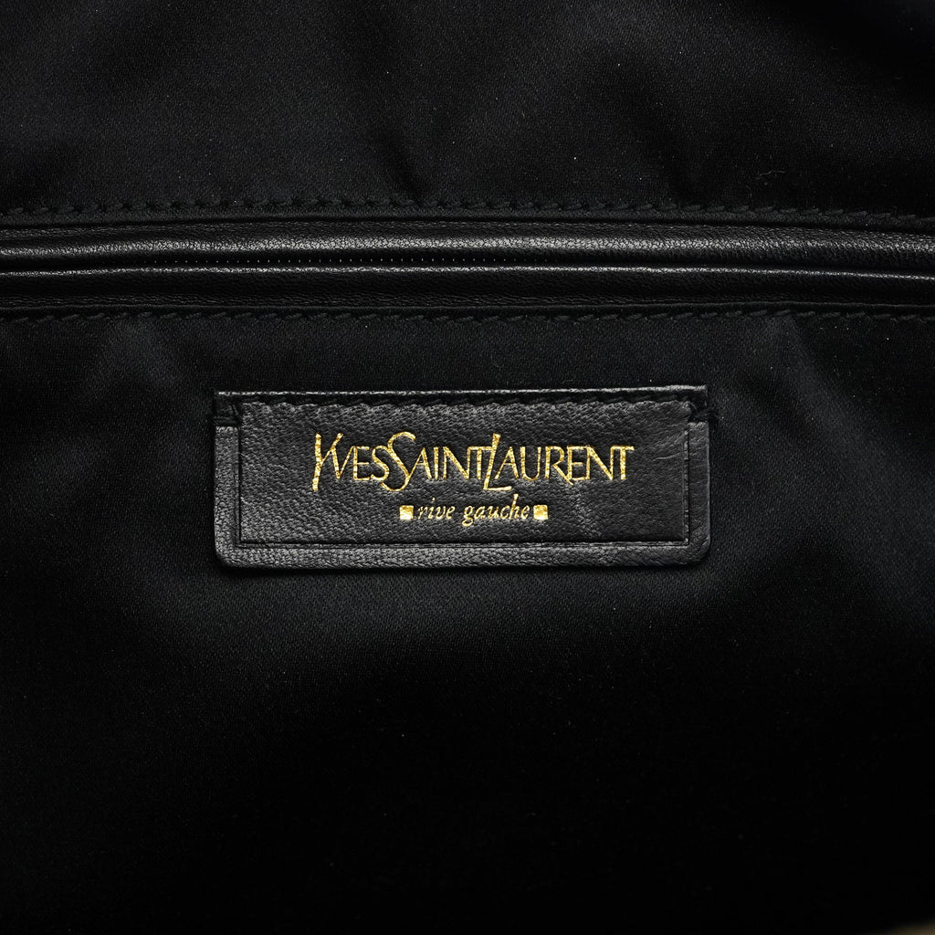 156464 Black Calfskin Leather Muse Tote Bag