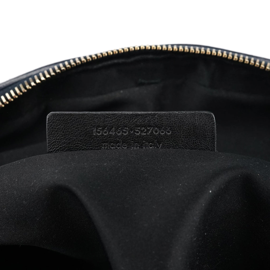 156464 Navy Leather Muse Tote Bag