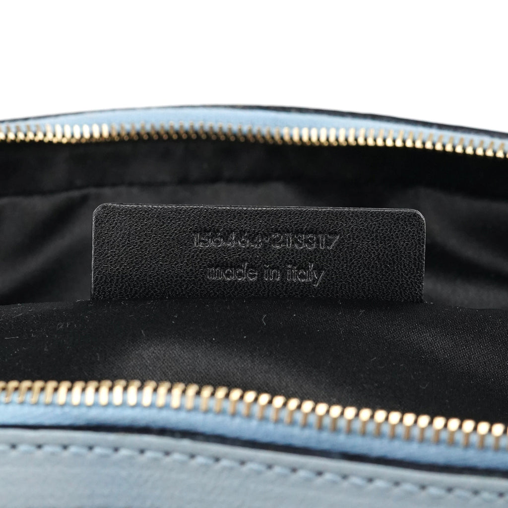 156464 Pale Blue Leather Muse Tote Bag