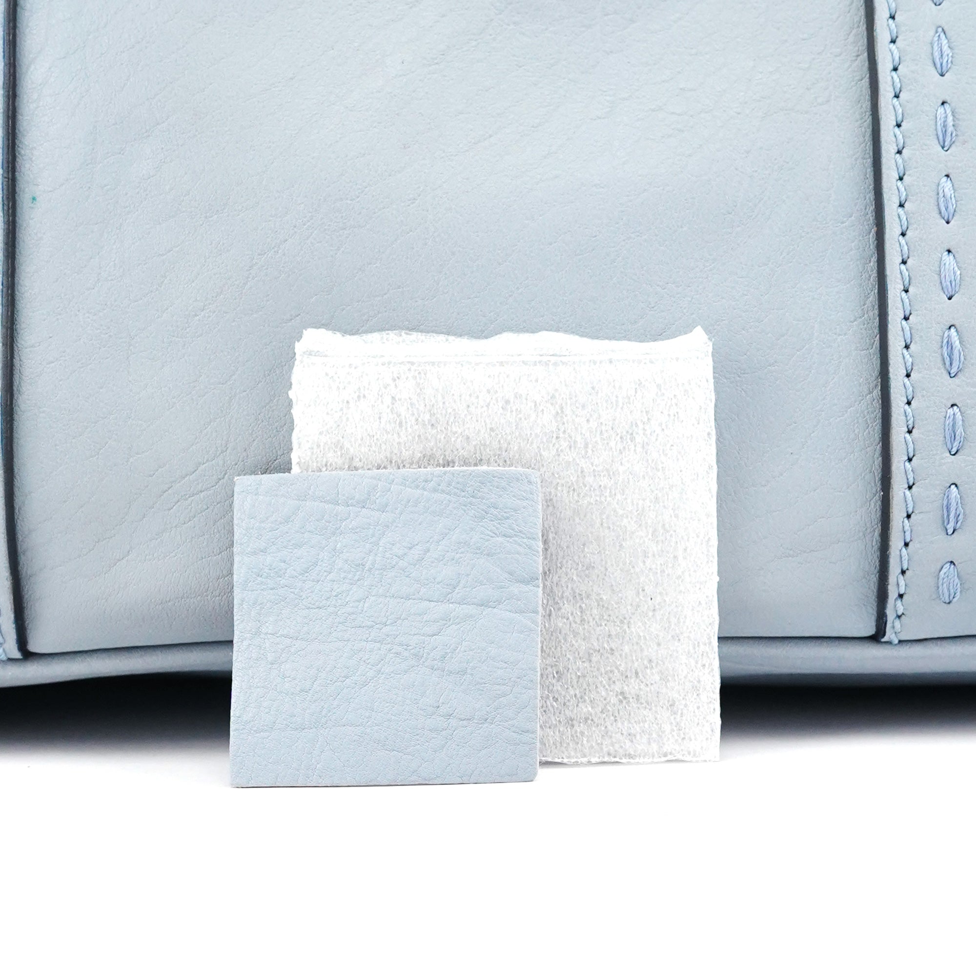 156464 Pale Blue Leather Muse Tote Bag