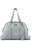 156464 Pale Blue Leather Muse Tote Bag