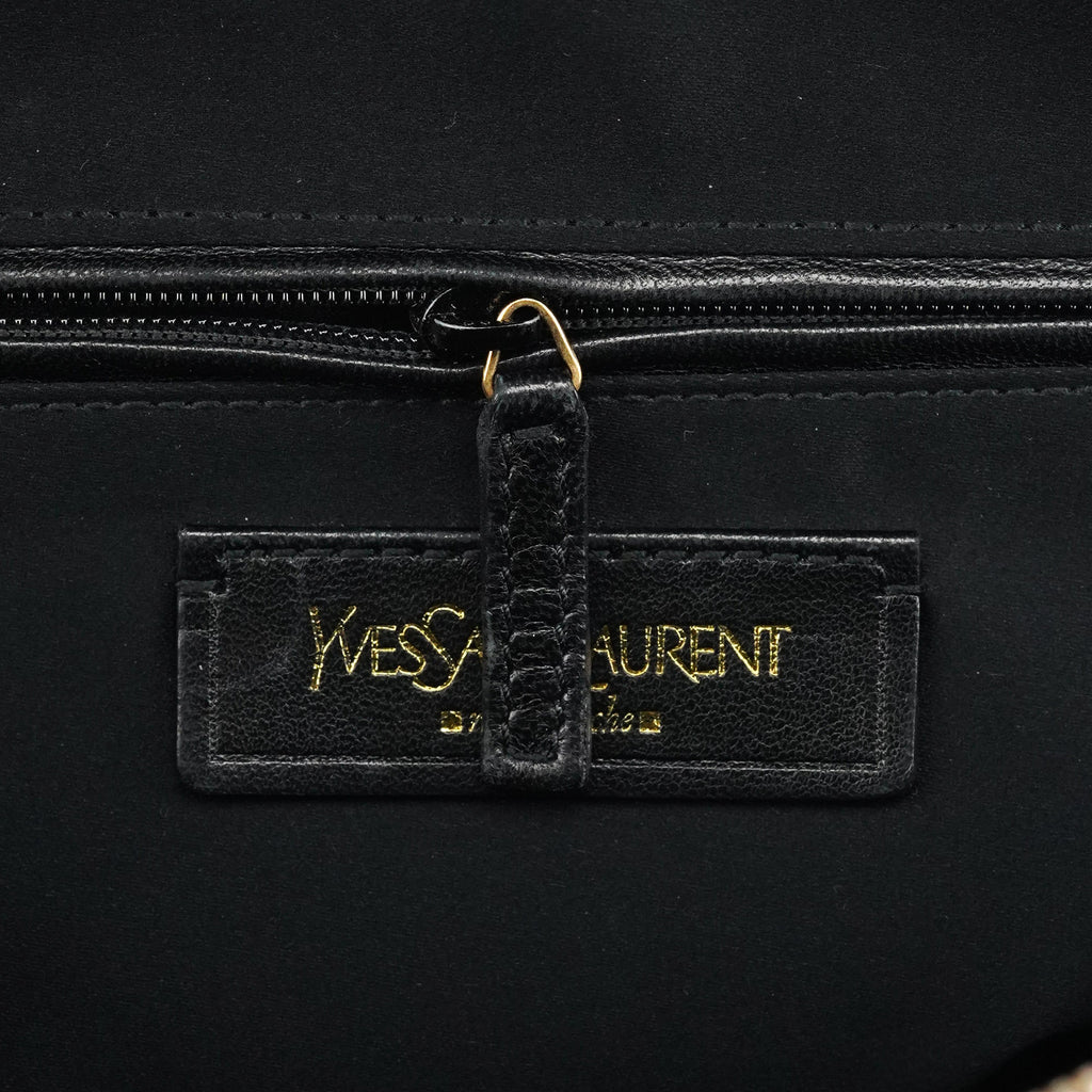 156465 Black Leather Muse Tote Bag