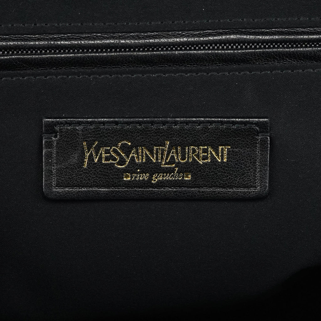 156465 Black Leather Muse Tote Bag