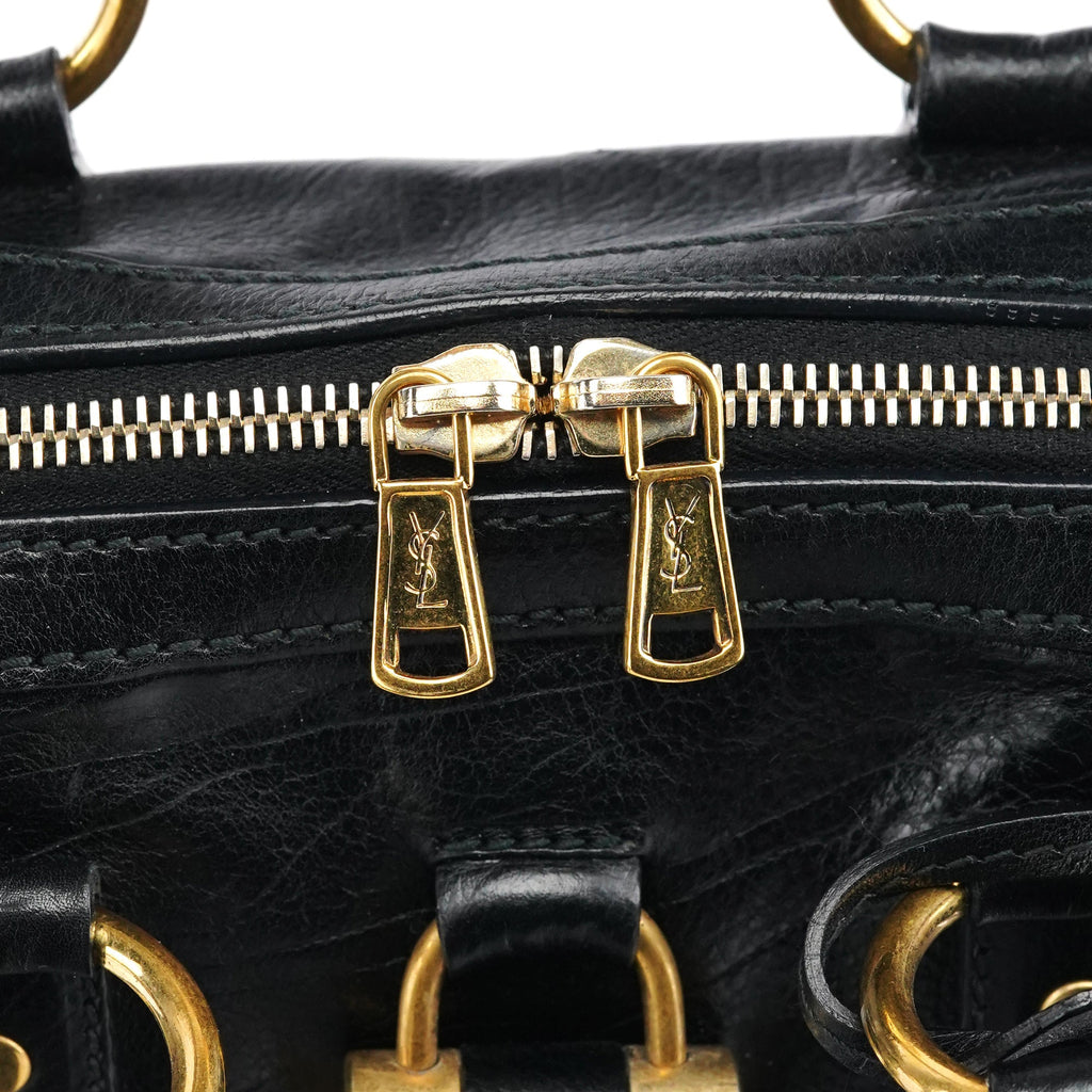 156465 Black Leather Muse Tote Bag