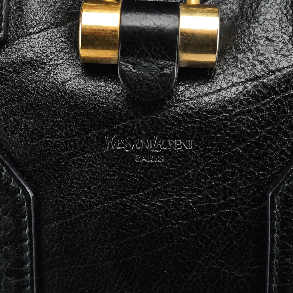 156465 Black Leather Muse Tote Bag