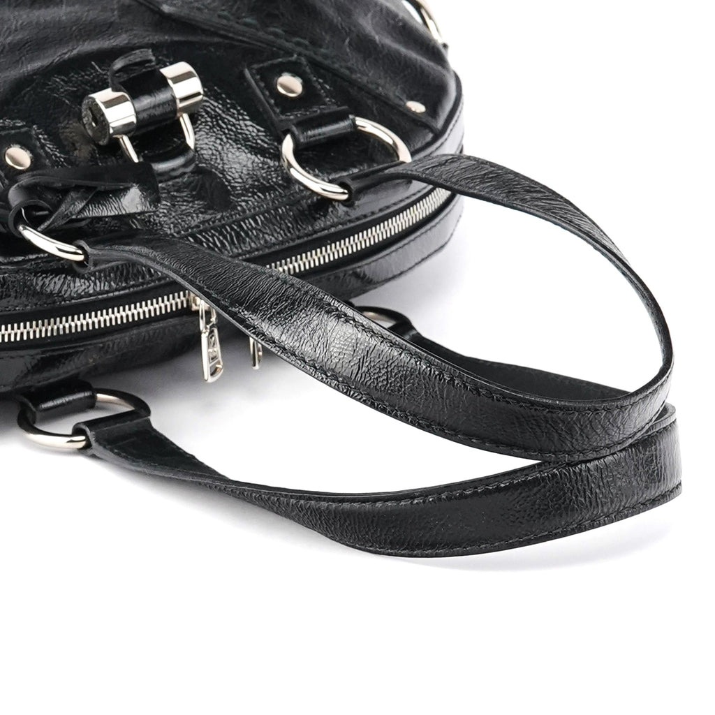 156465 Black Patent Leather Muse Bag