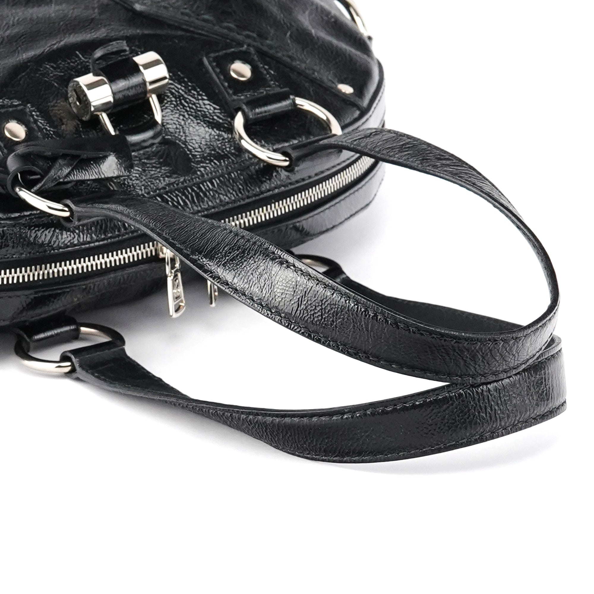 156465 Black Patent Leather Muse Bag