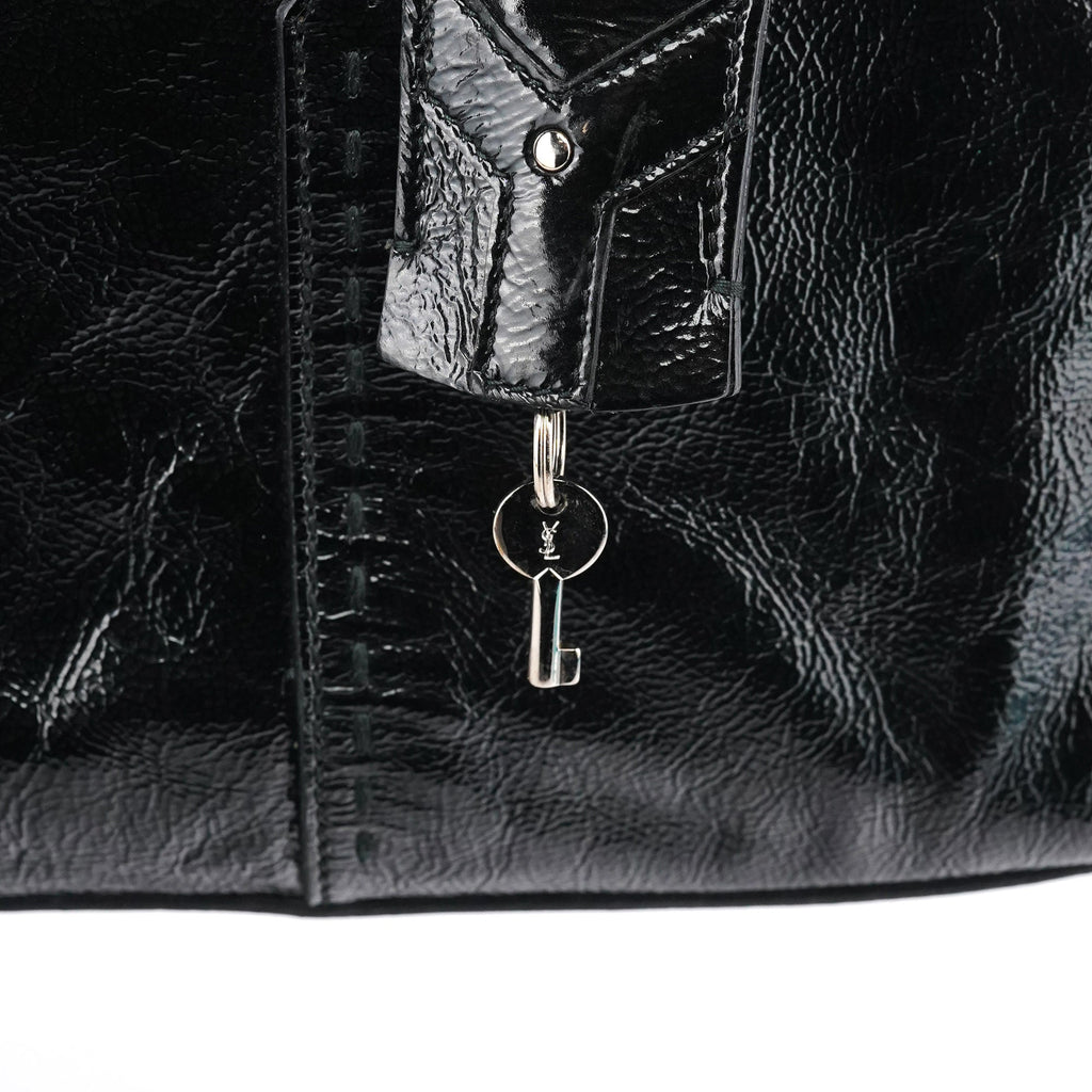 156465 Black Patent Leather Muse Bag