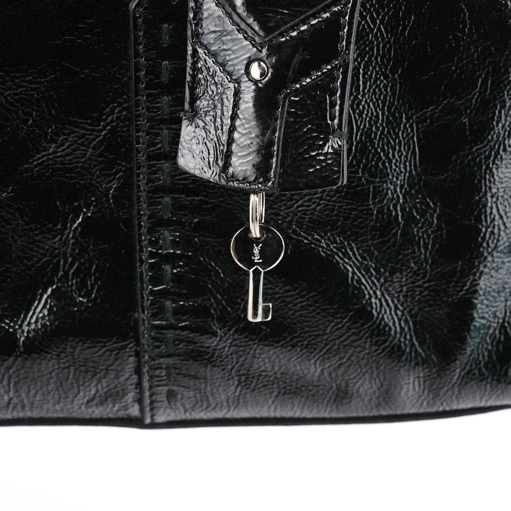 156465 Black Patent Leather Muse Bag