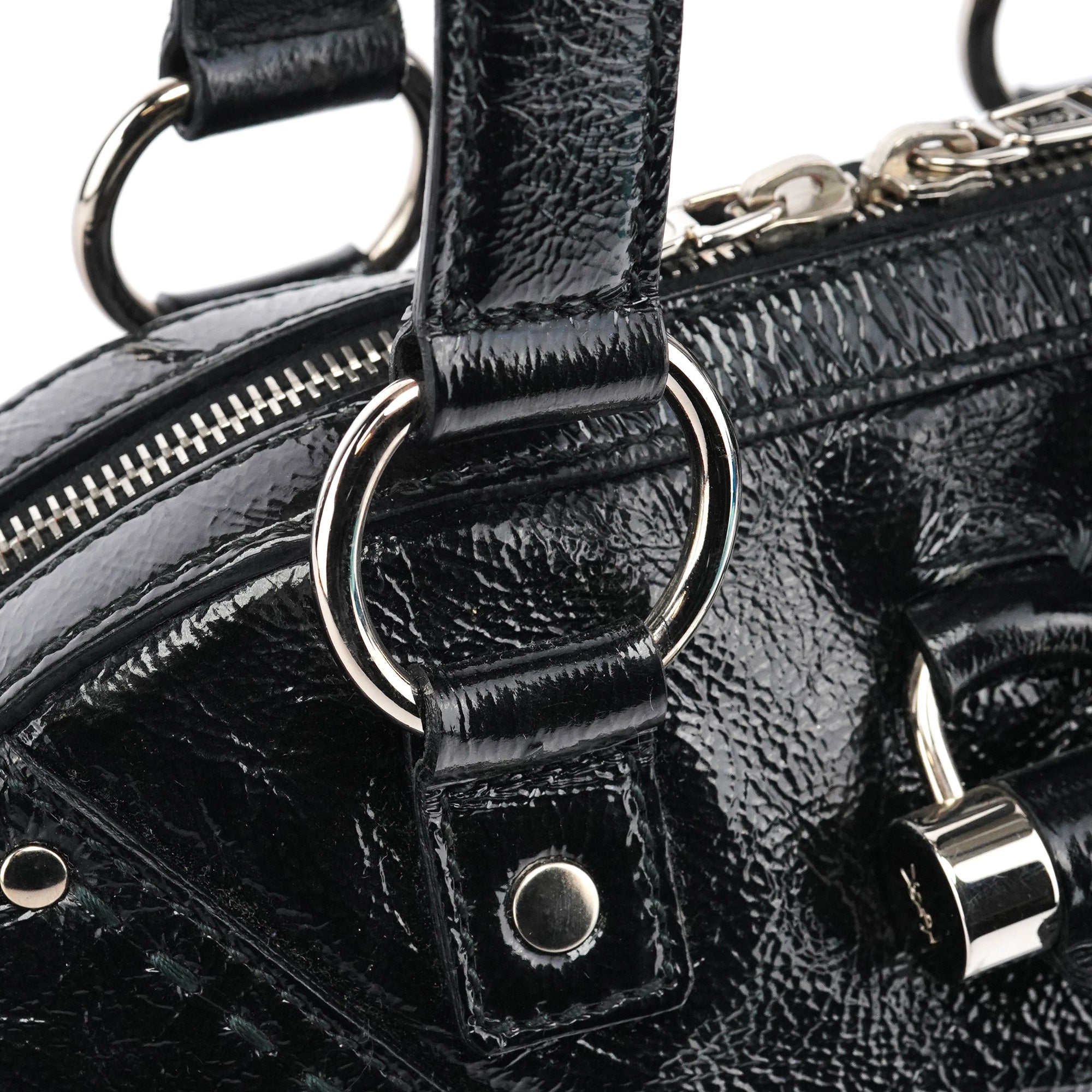 156465 Black Patent Leather Muse Bag