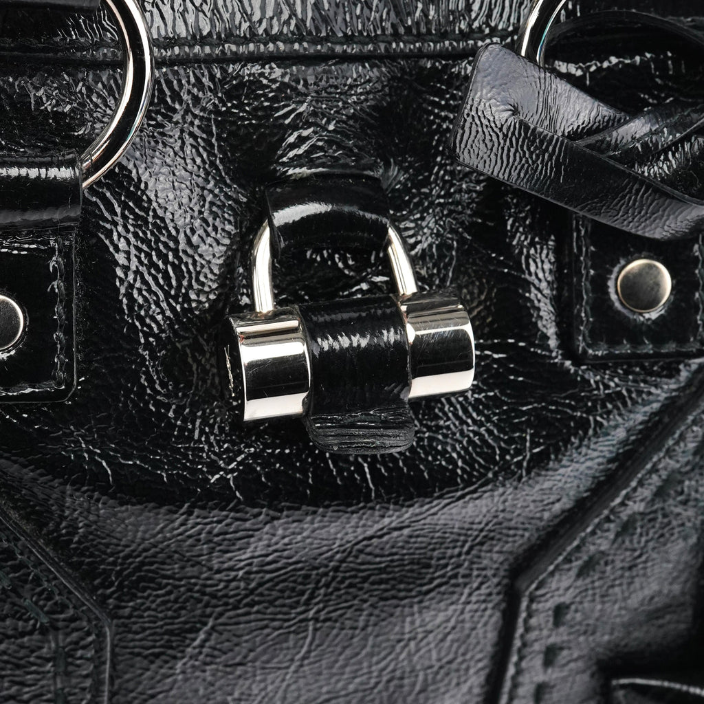 156465 Black Patent Leather Muse Bag