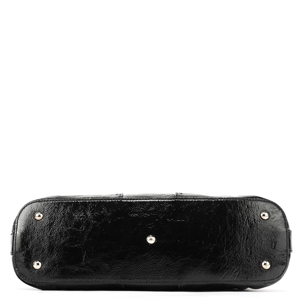 156465 Black Patent Leather Muse Bag