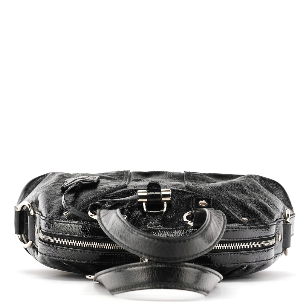 156465 Black Patent Leather Muse Bag