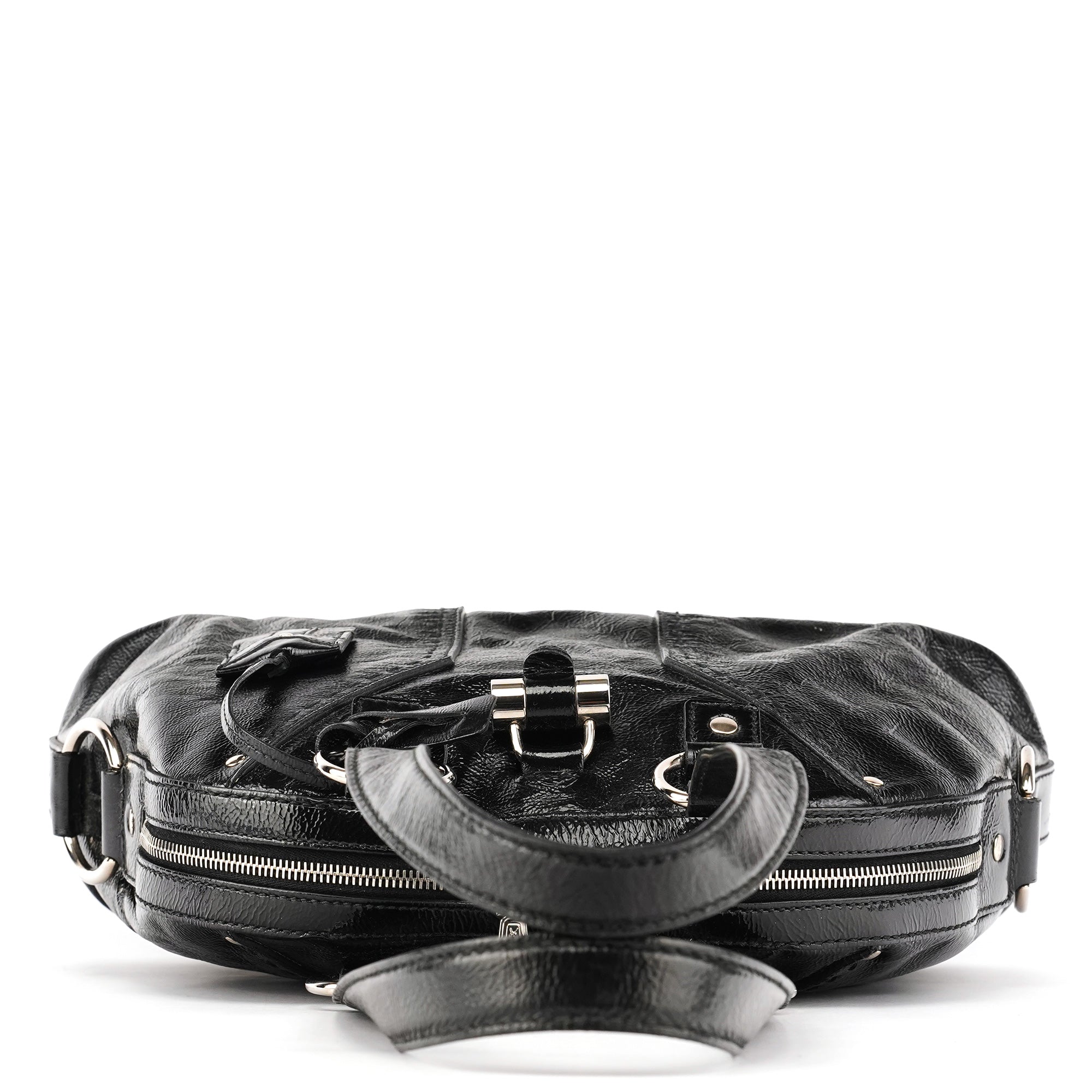 156465 Black Patent Leather Muse Bag
