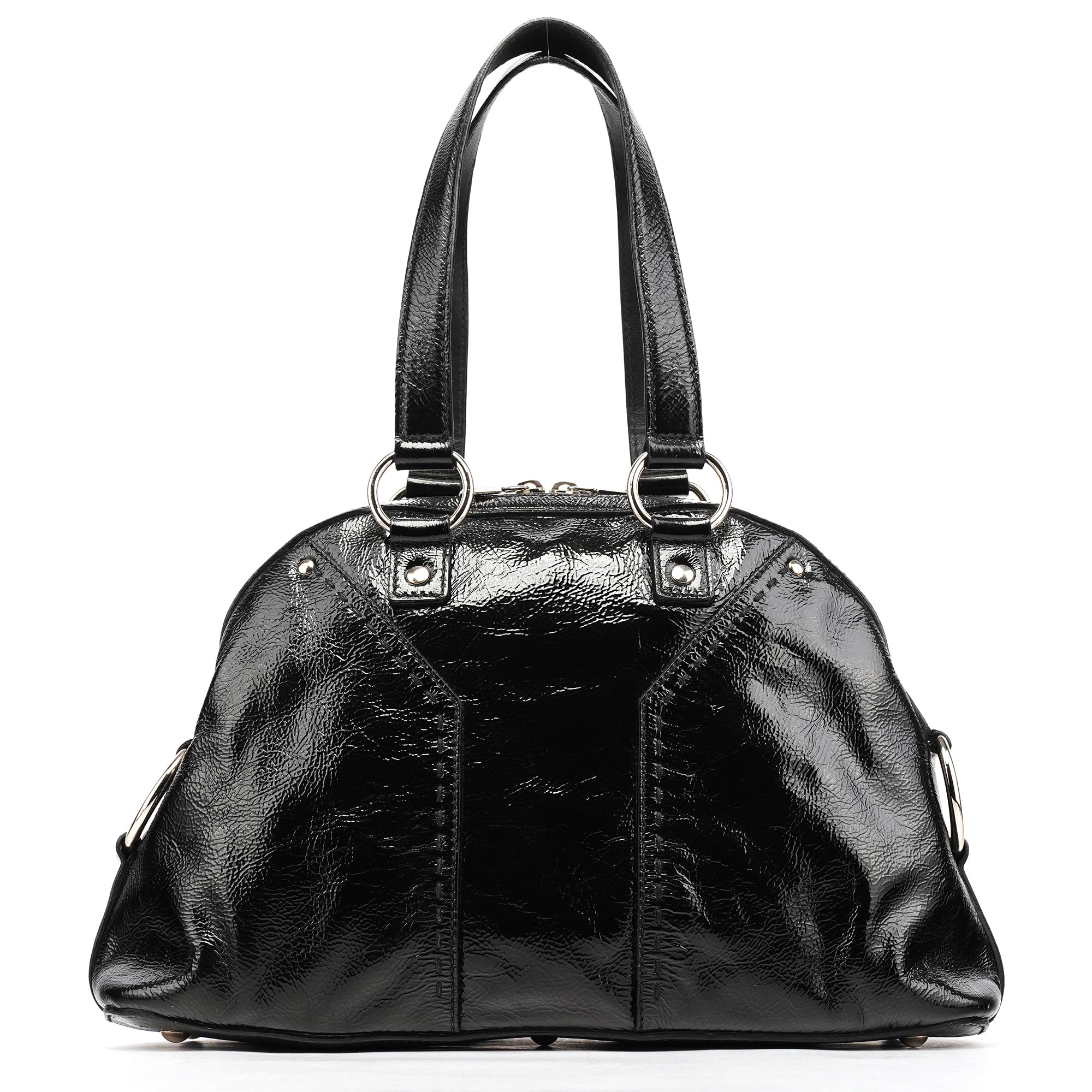 156465 Black Patent Leather Muse Bag