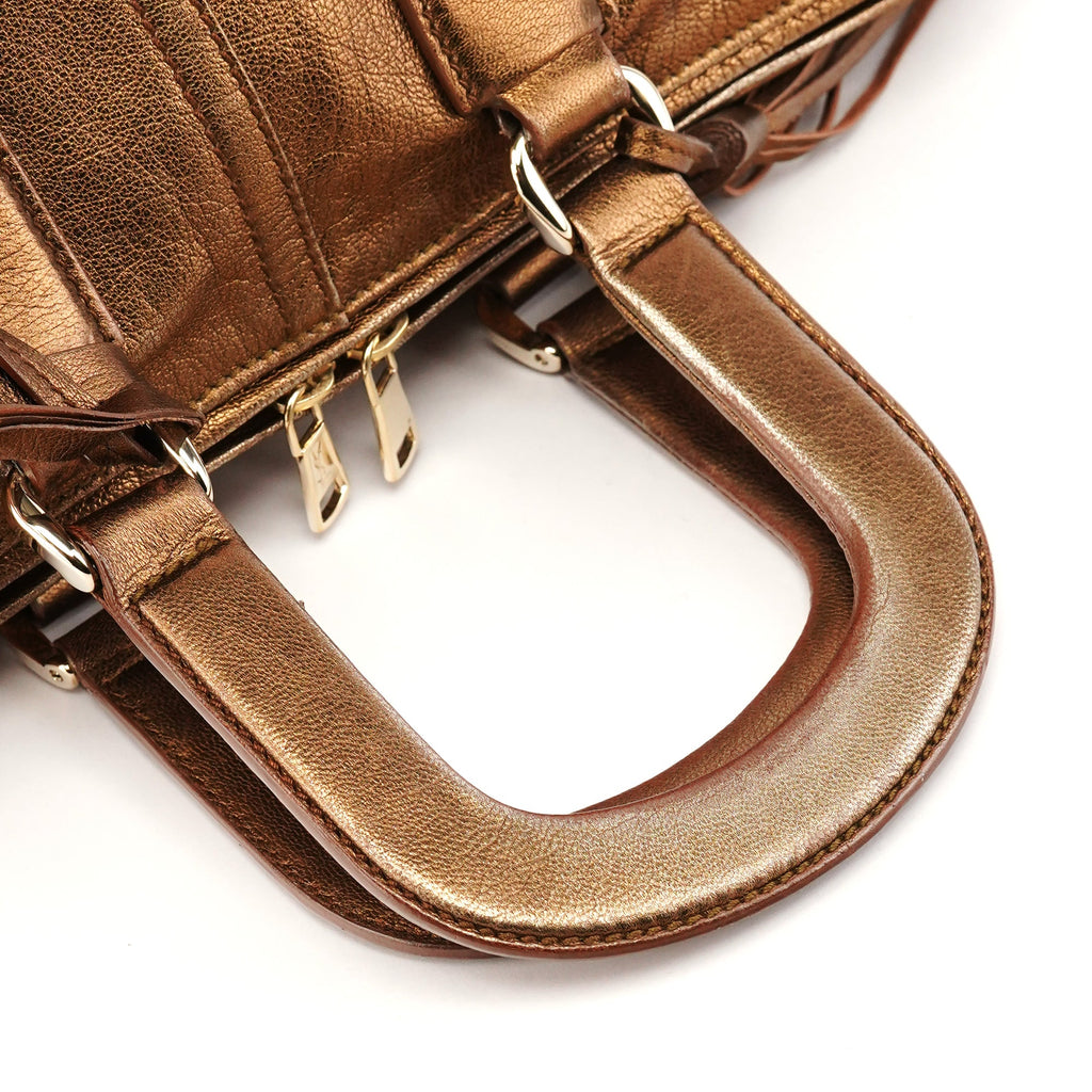 160003 Bronze Stitched Leather Tote Bag