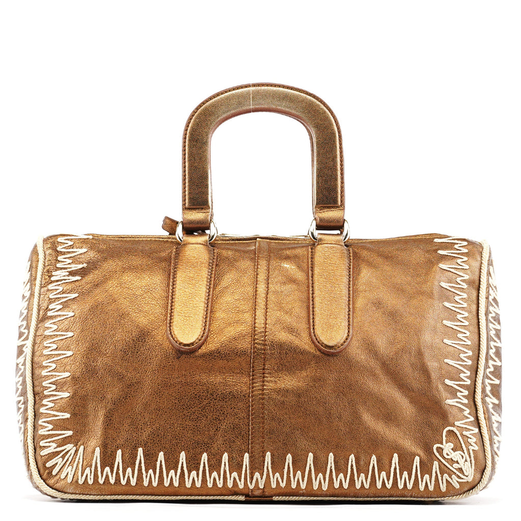 160003 Bronze Stitched Leather Tote Bag