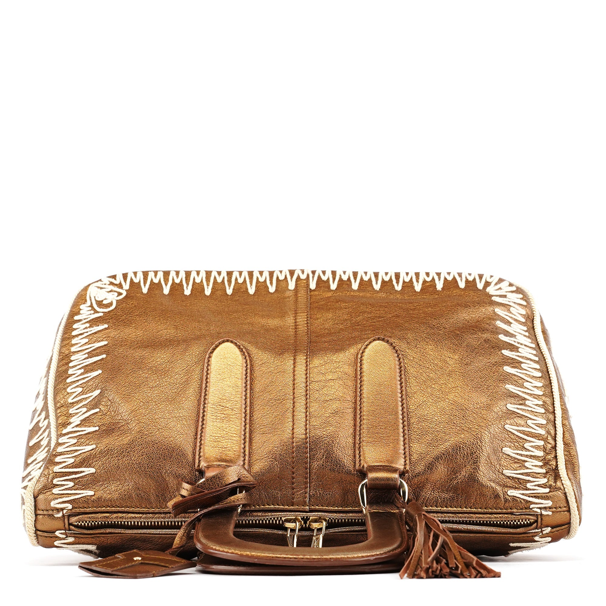 160003 Bronze Stitched Leather Tote Bag