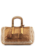 160003 Bronze Stitched Leather Tote Bag