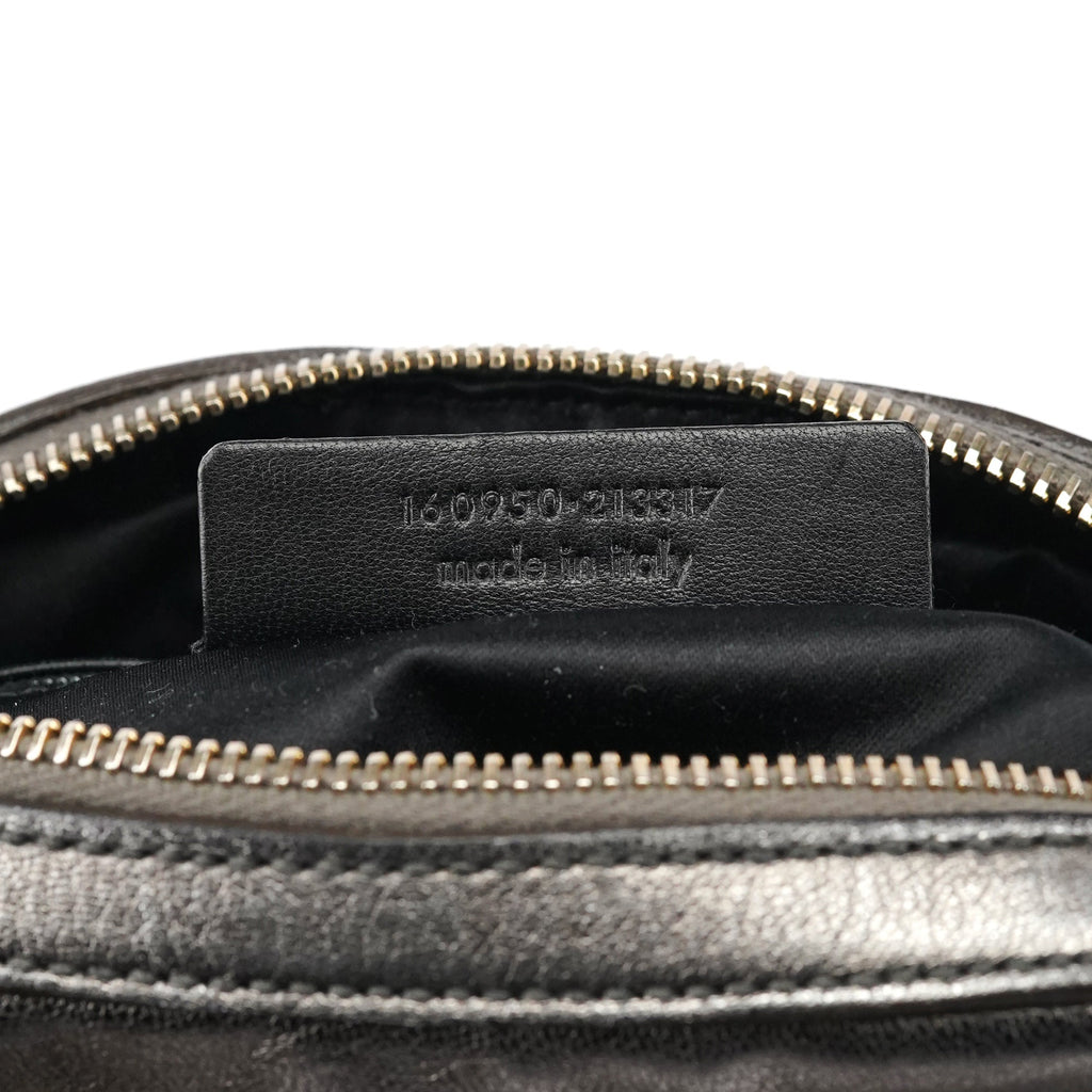 160950 Metallic Leather Muse Tote Bag